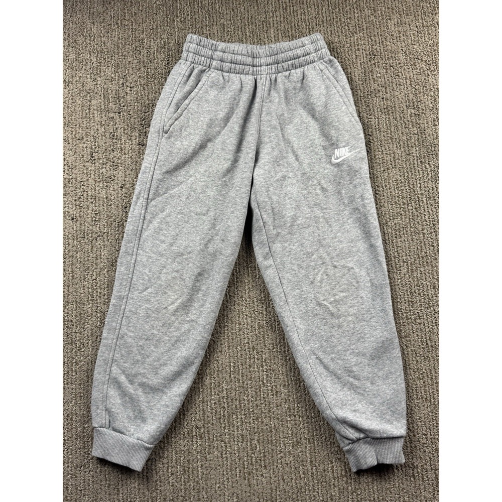 Nike Youth S Sportswear Club Fleece Jogger Sweatpants Tapered Leg Grey